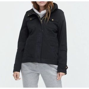 Ugg Jodie Convertible Sherpa Field Parka Jacket Coat Black Purple Small